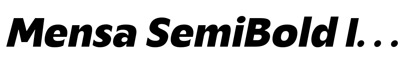 Mensa SemiBold Italic